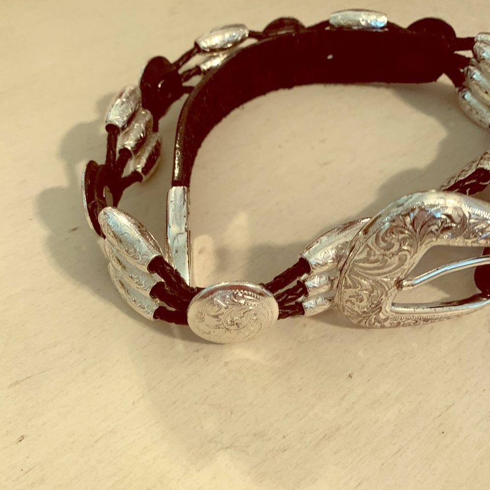 Western Wear sterling silver buckle and belt